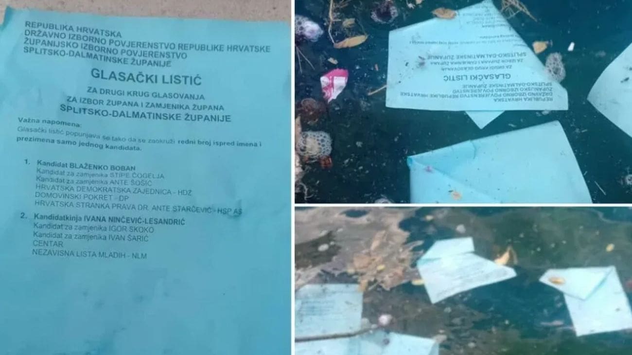 Glasački listići završili u moru, evo što se dogodilo