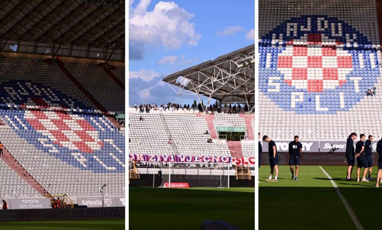 FOTO Pogledajte kako izgleda Poljud sat i po prije početka derbija