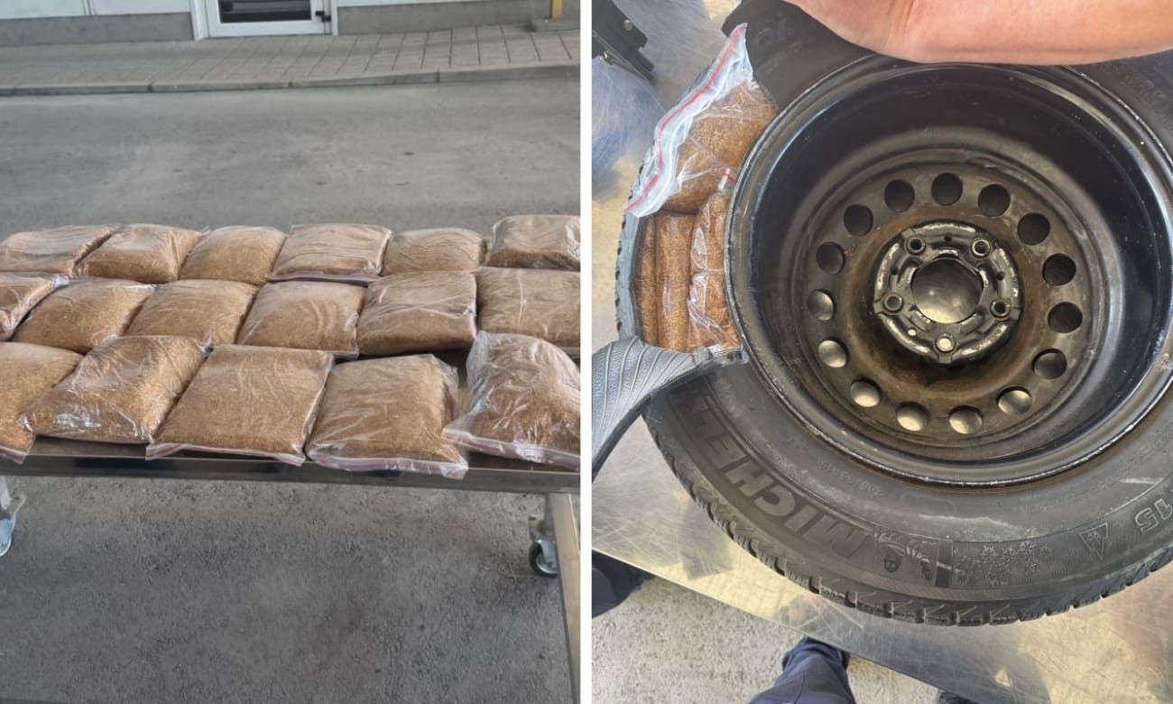 Kakav ulov policije: Na granici u Imotskom pronađeno i oduzeto 11kg rezanog duhana, tip ga sakrio u kotač