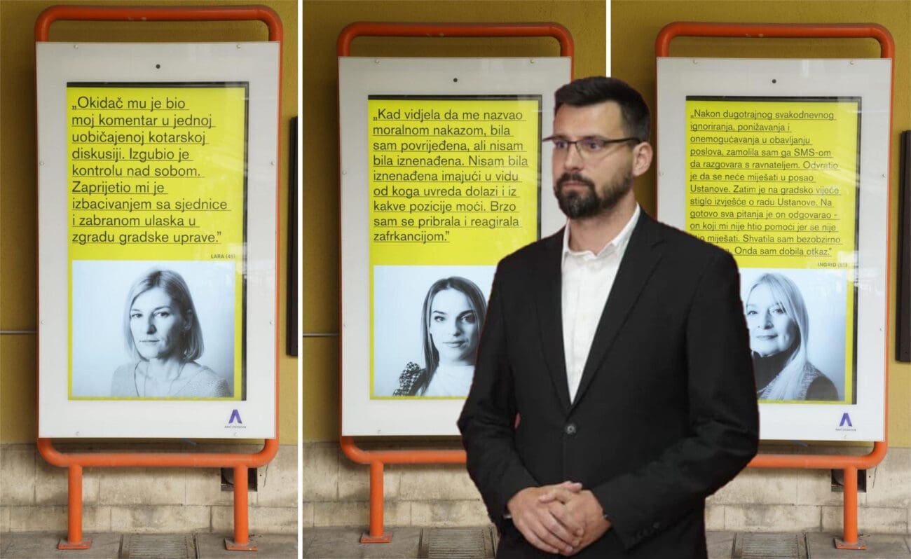 SPLIT BRUJI ZBOG PLAKATA KOD HNK Osam žena proziva jednog muškarca, on uzvraća žestoko!