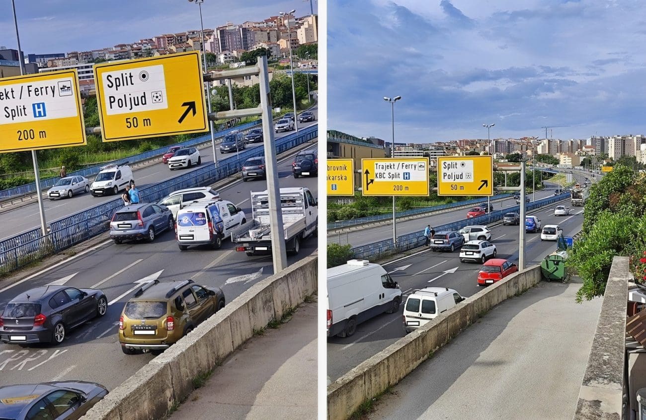 FOTO Velika gužva na ulazu u Split. Dogodila se prometna nesreća, evo kakva je situacija