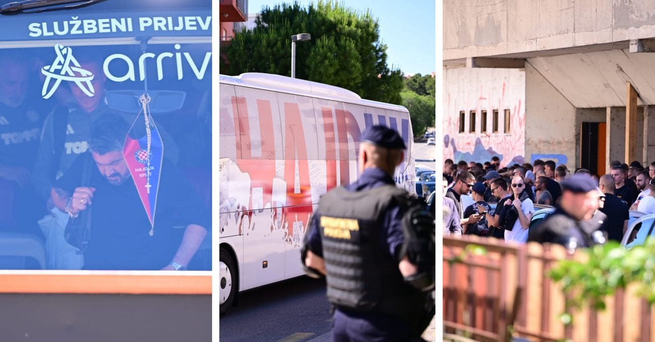 Stigli igrači Hajduka na Šubićevac, ali i brojni pripadnici Torcide. Sve se odvija pod budnim okom policije