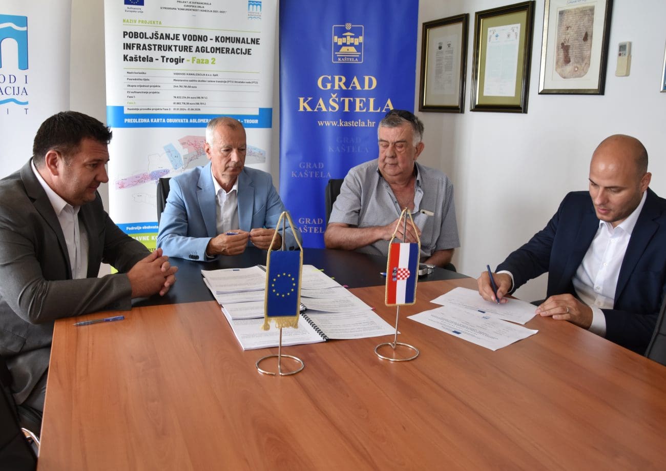 Potpisan ugovor za izgradnju kanalizacije u Kaštelima vrijedan 32 milijuna eura