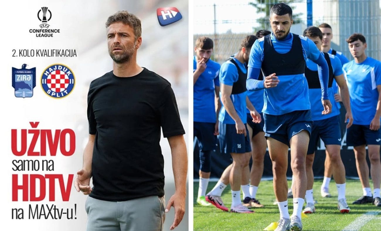Poznato gdje će se moći gledati susreti Hajduka i azerbajdžanske Zire