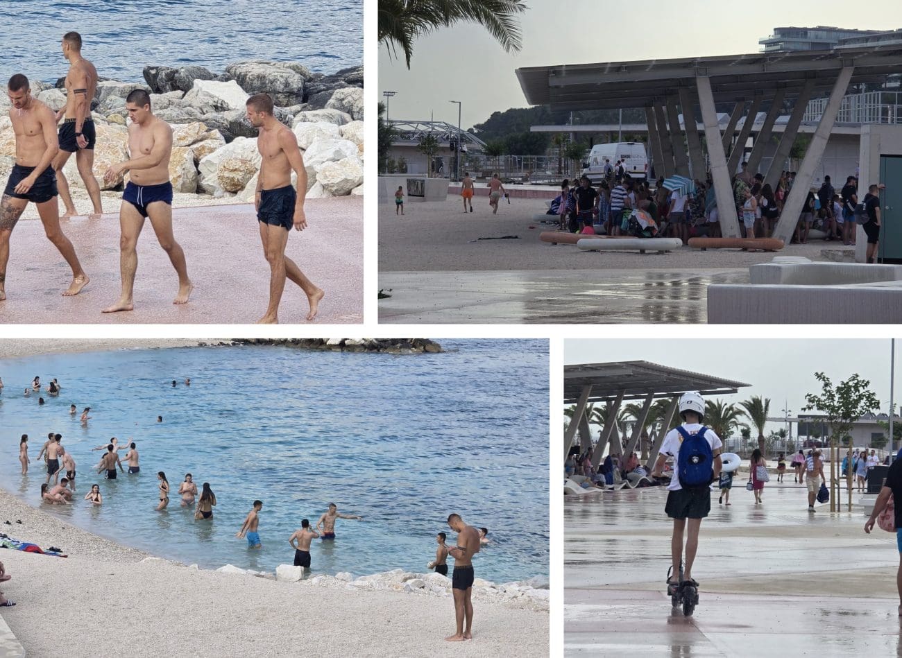 Kratkotrajni ljetni pljusak iznenadio Split: Potjerao kupače sa Žnjana