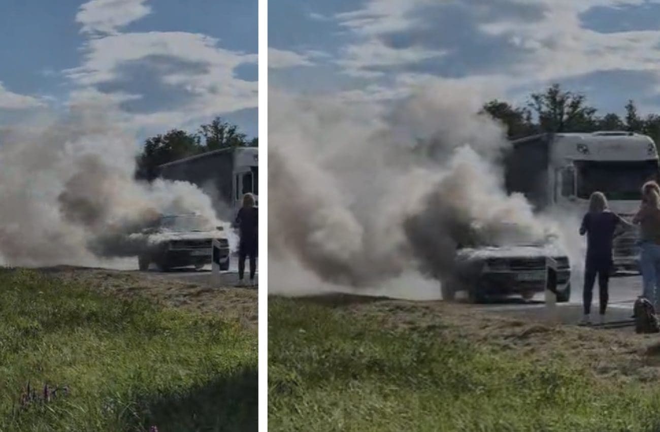 VIDEO Gori auto na Dalmatini