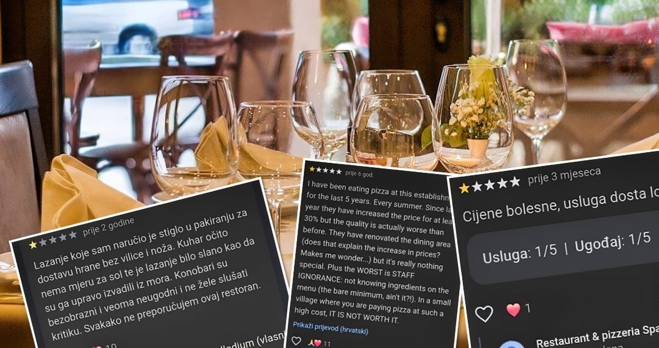 Skandal u Dalmaciji. Ugostitelji žestoko vrijeđaju goste zbog negativnih recenzija: "Da ovdje jedeš moraš štedjeti cijelu godinu"