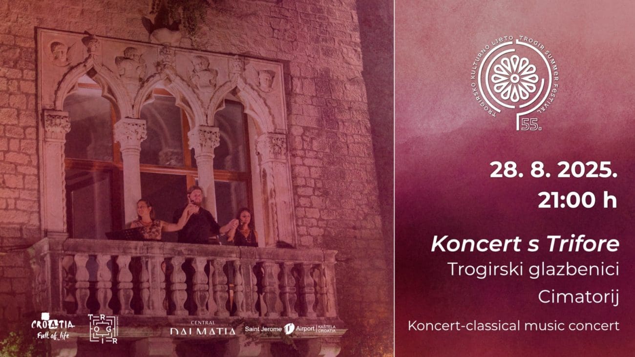 Večeras u Trogiru: Koncert „Trifora“ pod zvjezdanim nebom