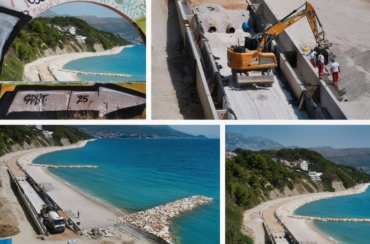 Atraktivni, potpuno novi splitski lungomare nastao je kao (sretna) posljedica. I bit će gotov do idućeg ljeta