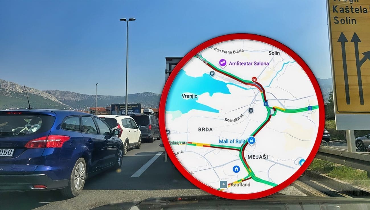 FOTO Velika gužva u smjeru Kaštela. Kolona na izlazu iz Splita