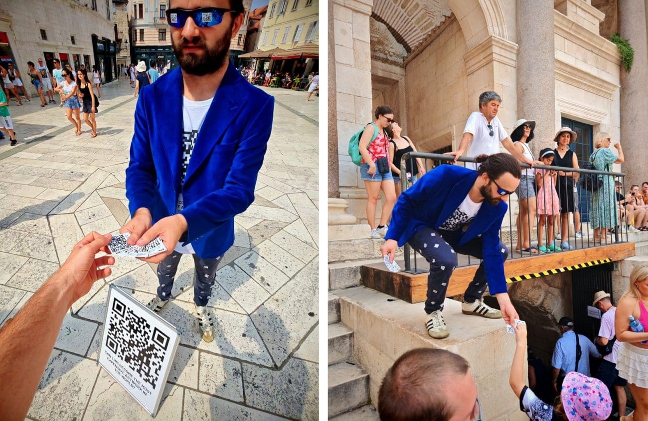 VIDEO Umjetnik izveo performans u centru Splita. Pogledajte što je radio