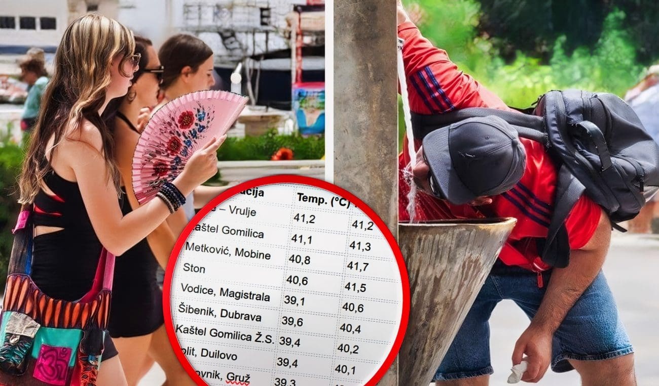 Paklene vrućine u Dalmaciji: Temperature premašile 41 °C, more i kopno pod naletom toplinskog vala