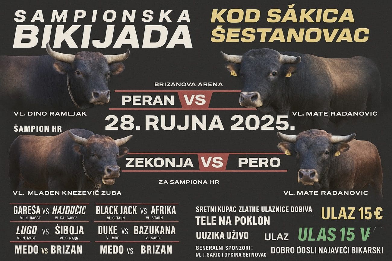 Šampionska bikijada kod Šakića u Šestanovcu: Sretnom kupcu zlatne ulaznice tele na poklon