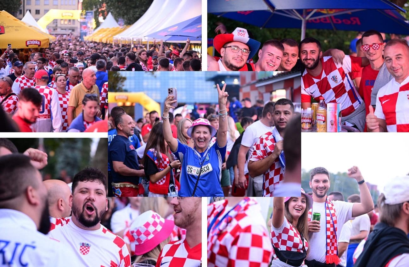 Delirij na ulicama uoči utakmice Hrvatke i Crne Gore, evo što smo snimili
