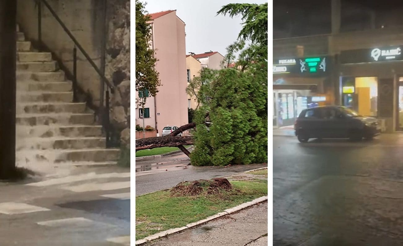 VIDEO Bujice zahvatile dio Dalmacije, u dolini Neretve jugo rušilo stabla