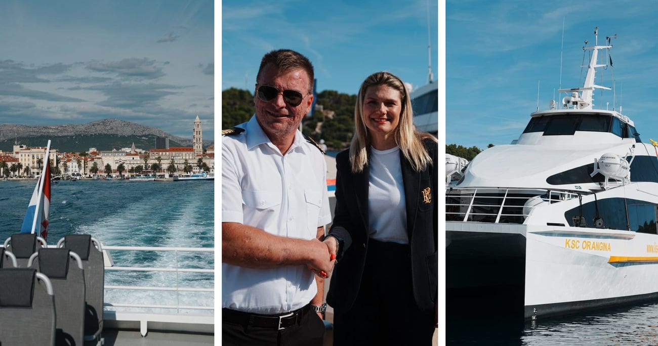 Veliki dan za Šoltu: Orangina zaplovila i povezala otok sa Splitom u samo 25 minuta