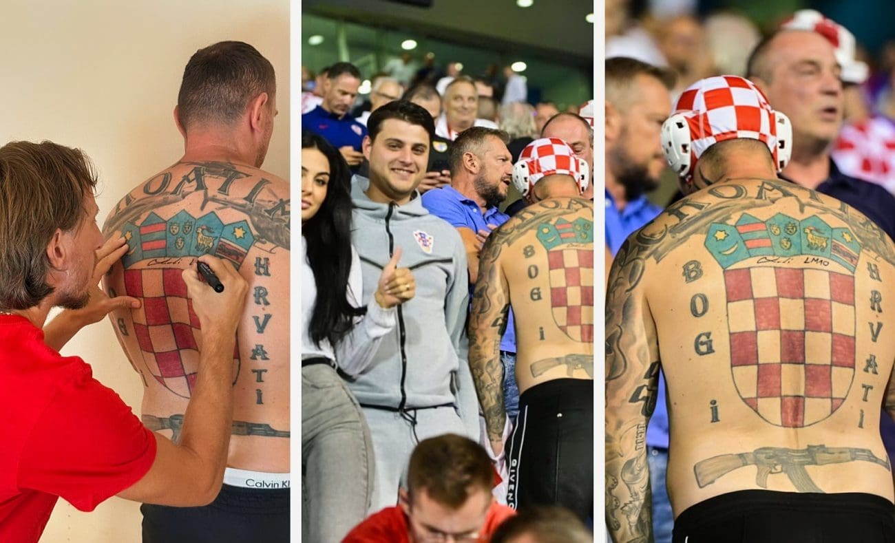 Ovo morate vidjeti: Evo tko je navijač koji je privukao najviše pozornosti na utakmici, Modrićev potpis je tetovirao na leđa