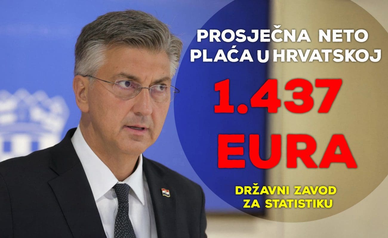 Država objavila: Prosječna neto plaća u Hrvatskoj je 1.437 eura