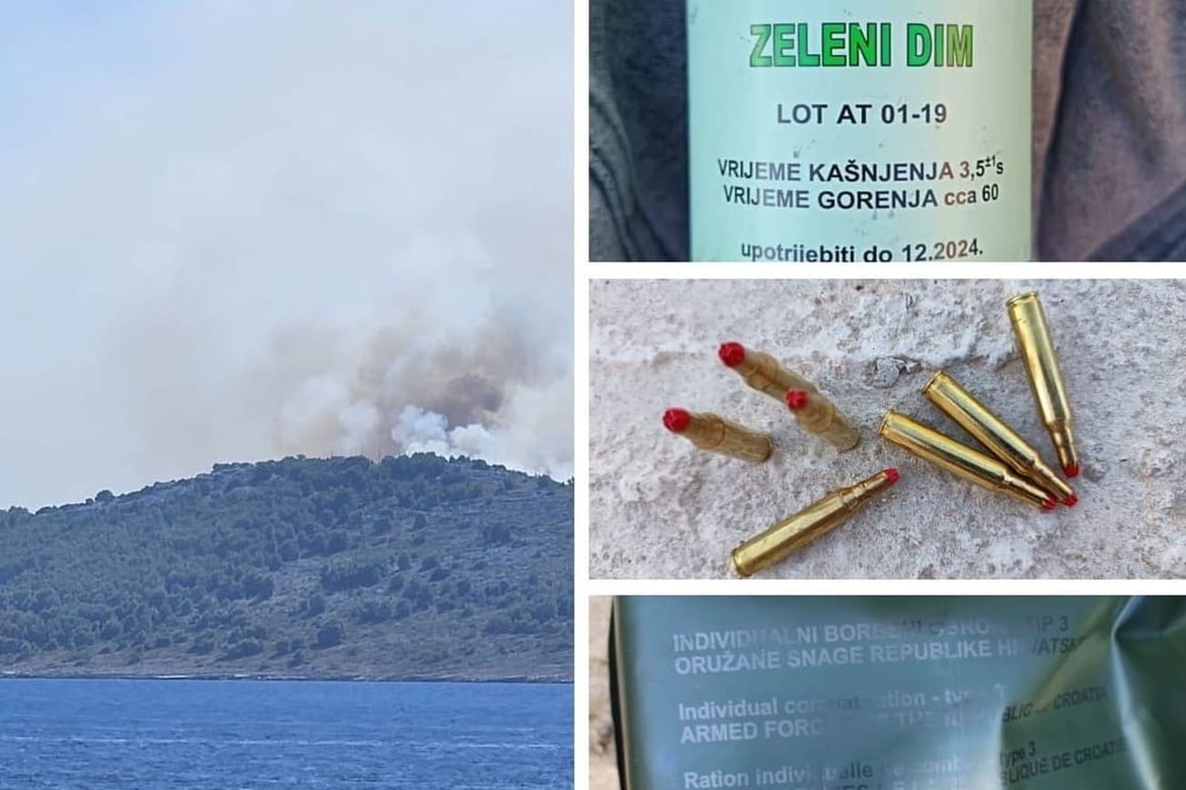 Požar na dalmatinskom otoku zbog vojne vježbe, oglasio se MORH