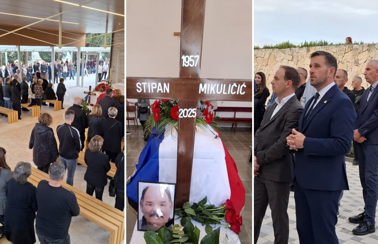 FOTO Oproštaj u Podstrani: Gradonačelnik Splita došao na sprovod Stipe Legende