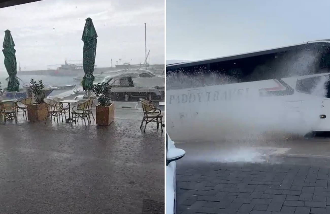 VIDEO Nevrijeme i jaka kiša u Dalmaciji, pogledajte snimke
