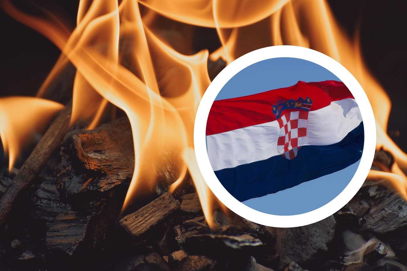 Tip palio hrvatsku zastavu u peći, uhićen je