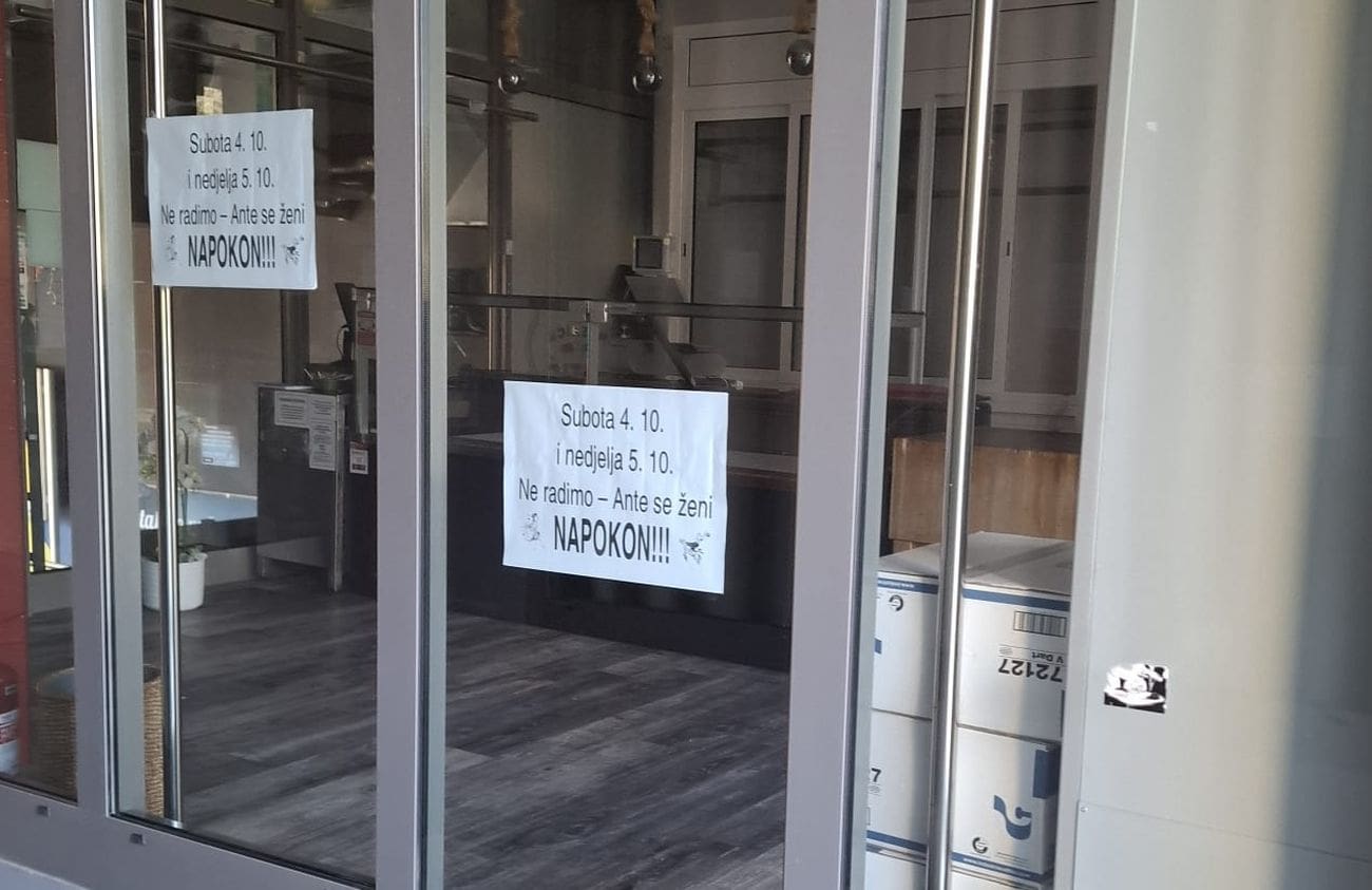 Splitska mesnica ovaj vikend ne radi, razlog je nasmijao mnoge: "Ante se ženi... NAPOKON!!!"