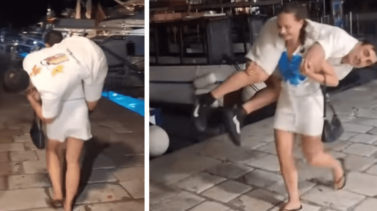 VIDEO Cura 'prebacila' dečka preko ramena i nosila ga po rivi: "Made in Dalmacija"