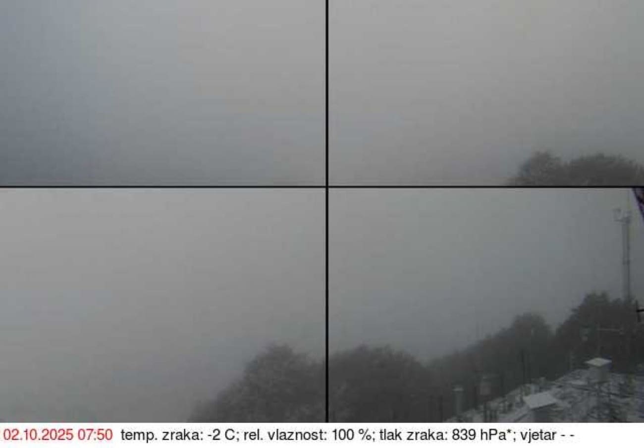 Pao je prvi snijeg u Hrvatskoj