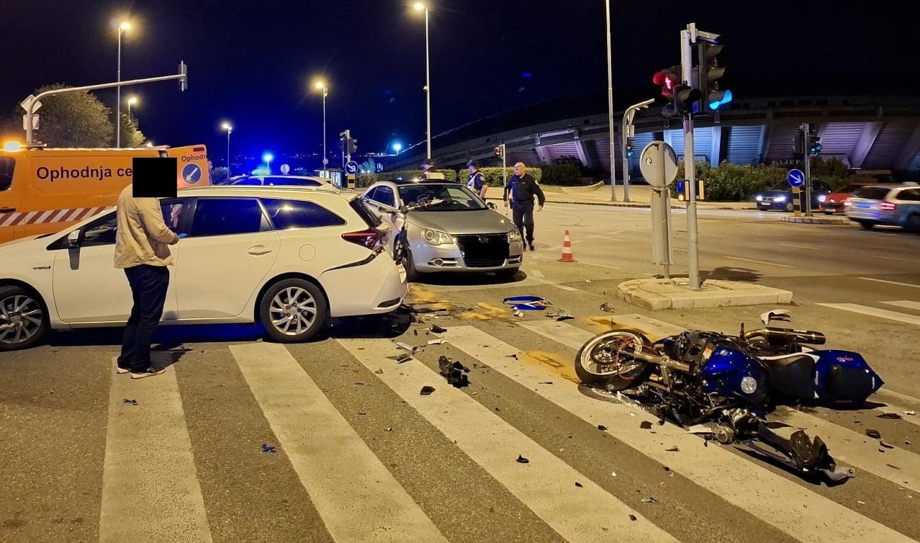 Sudar motora i auta kod Poljuda, jedna osoba hitno prebačena u KBC Split
