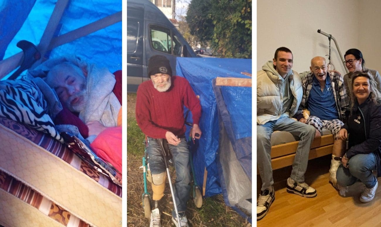 Ante je bolestan, amputirane noge, spavao vani u šatoru. Zbog mladog Benkovčanina sada spava u toplom domu