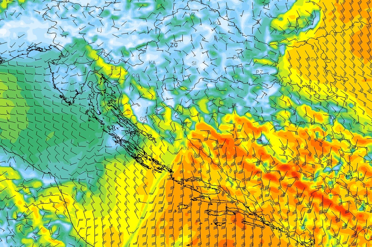 Totalni obrat: Već večeras olujno jugo, naglo zatopljenje, a ponegdje bi moglo biti problema s obilnim oborinama