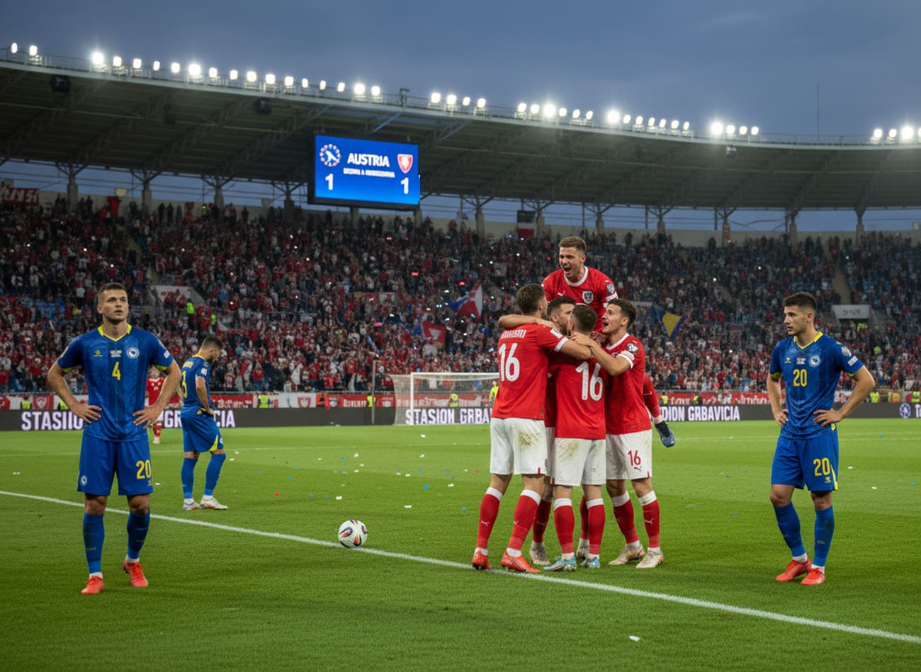 Bosna i Hercegovina nije uspjela! Austrija uspjela uzeti bod u Beču i otišla na Svjetsko prvenstvo