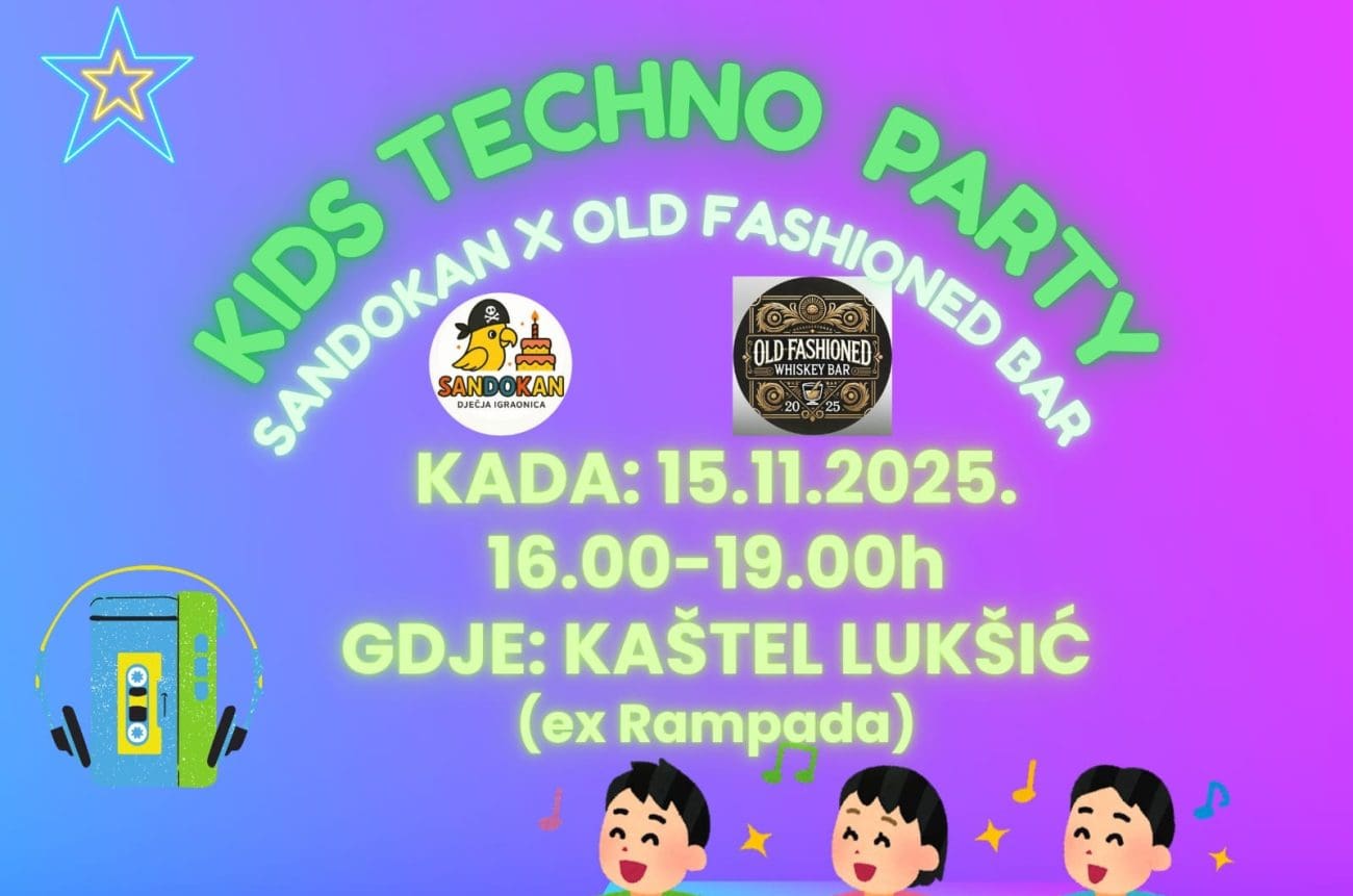 PRVI KIDS TECHNO PARTY U HRVATSKOJ: Mali Kaštelani plešu uz DJ-a, svjetla i dječje koktele!