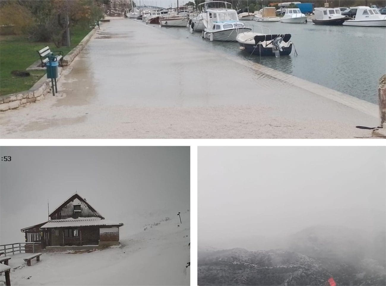 Snijeg ponovno počeo u dijelovima Dalmacije, na Dinari osjet hladnoće -16