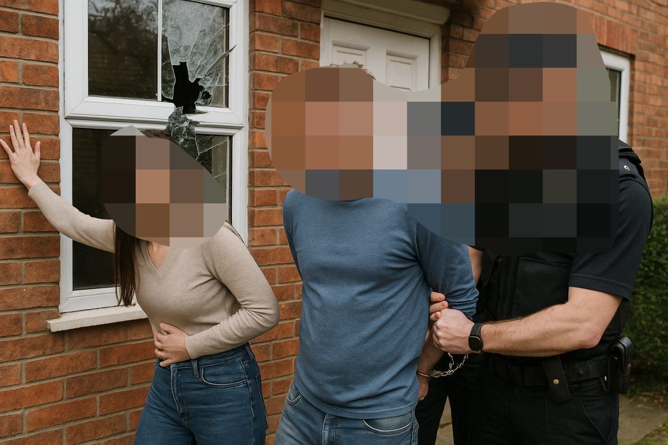 Nakon bizarne svađe žena muža nije pustila u kuću. On razbio prozor, oboje su uhićeni