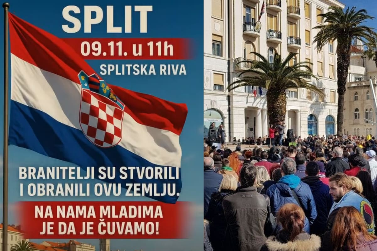 Udruga Bolja Hrvatska poziva građane: "Zagreb je plavi, bili je Split, 09.11. na Splitskoj rivi će bit brat uz brata Hrvat uz Hrvata!"