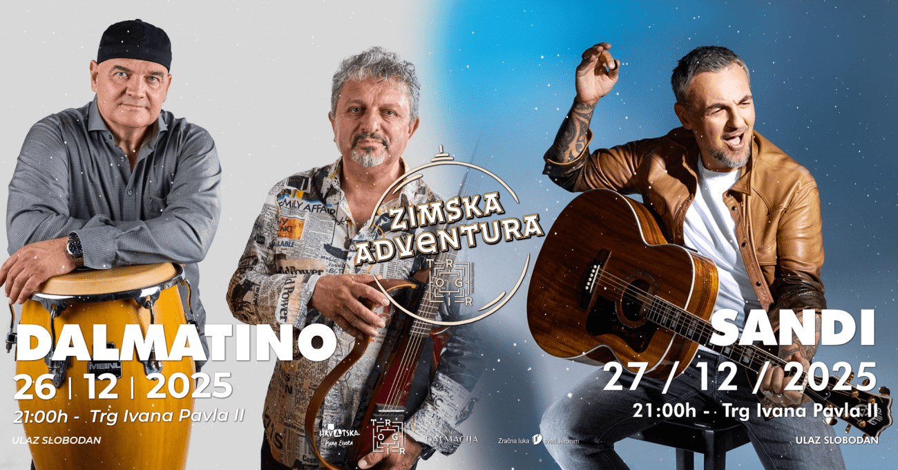 Nastavak blagdanske fešte u Trogiru: Dalmatino i Sandi na pozornici Zimske Adventure