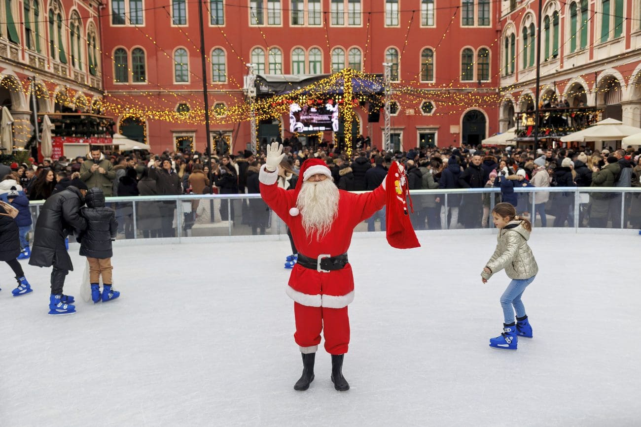 Djed Božićnjak dolazi na splitska klizališta: Čarolija za najmlađe na Badnjak