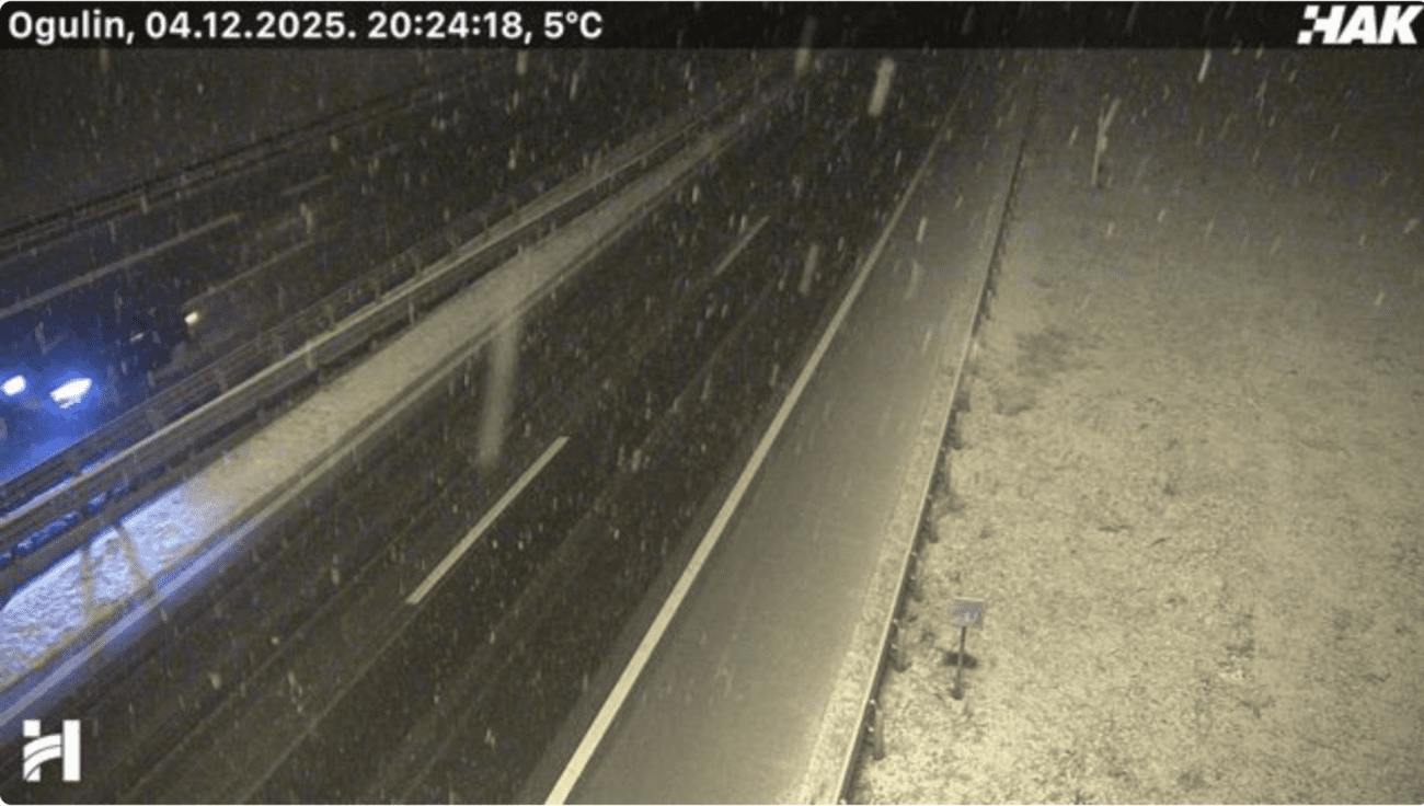 U Hrvatskoj pada snijeg. HAK izdao upozorenje