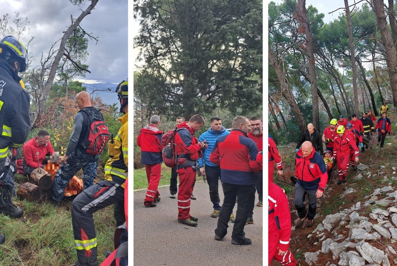 HGSS na Badnjak dronom pronašao nestalog muškarca na Marjanu: Pothlađen i dezorijentiran, ali živ