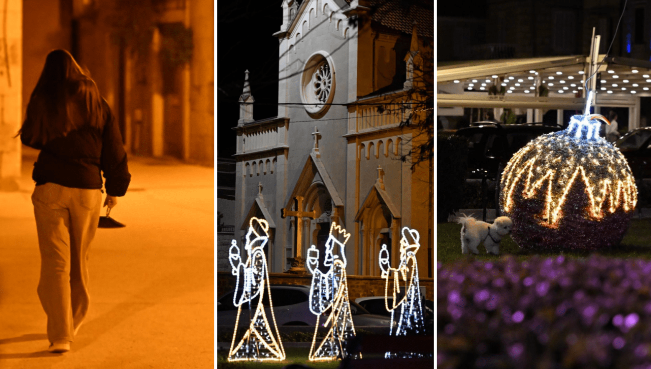 FOTO Evo kako Kaštela izgledaju navečer za vrijeme blagdana