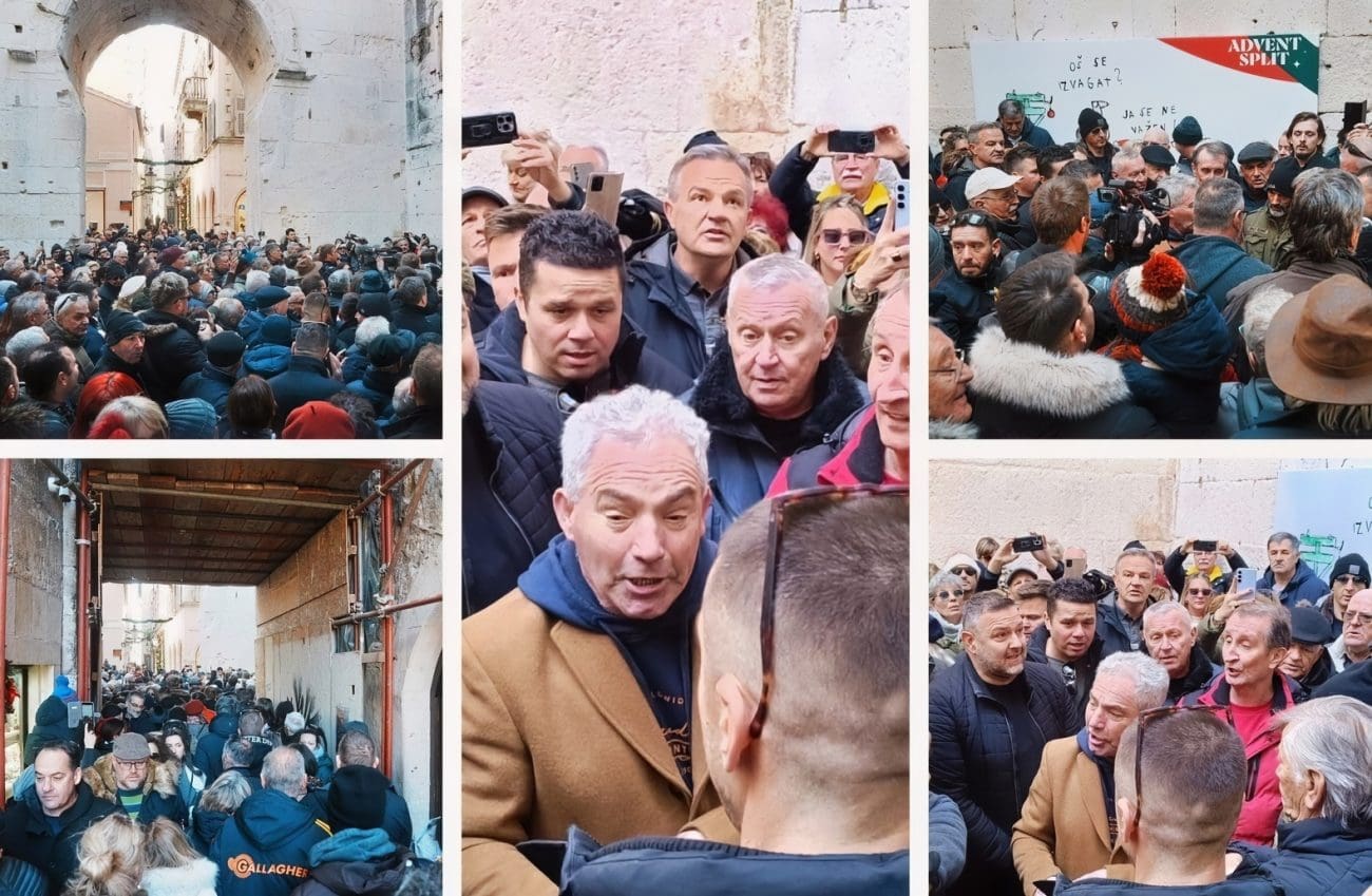 FOTO I VIDEO Ogromna gužva ispod ure: Split i na Silvestrovo čuva tradiciju klapske pisme