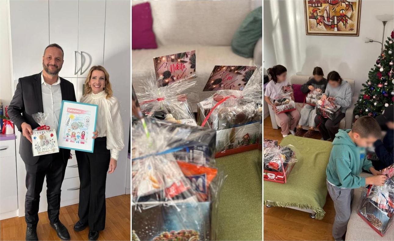 Načelnik Mijo Dropuljić u blagdanskom posjetu štićenicima Doma za djecu i mladež Maestral u Podatrani