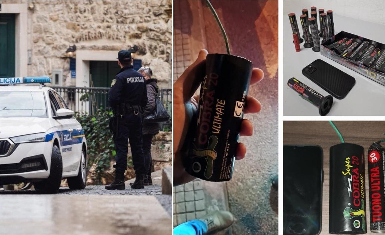 Policija u Splitu oduzela 135 komada pirotehnike od djece mlađe od 14 godina!