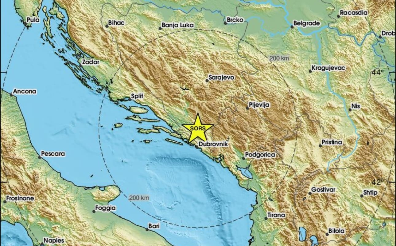 Jeste li ga osjetili? Potres ponovno pogodio dio Dalmacije: "Zaljuljali se stolovi i namještaj"
