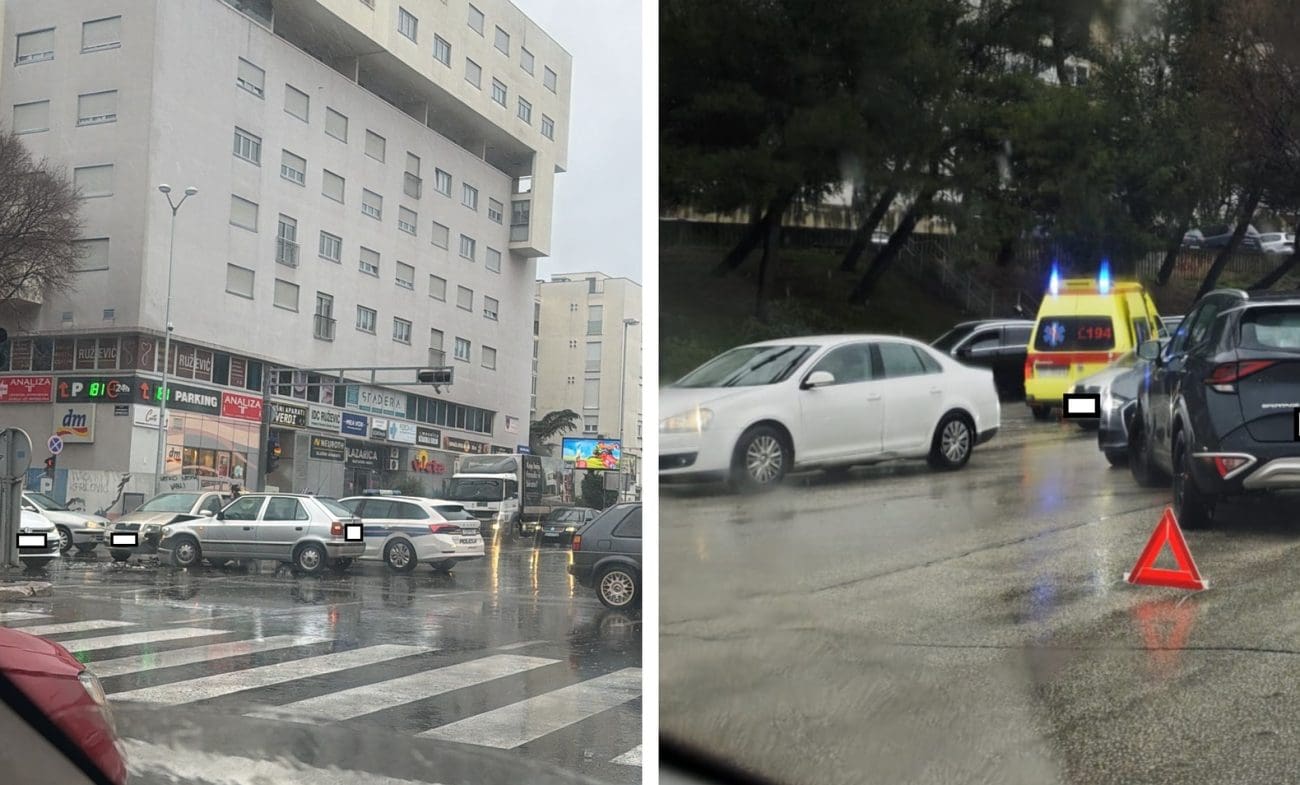 Više sudara u Splitu, teža nesreća na Zagorskom putu – stvaraju se gužve