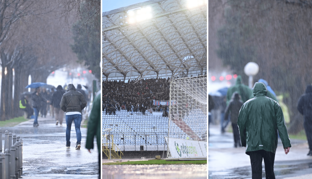 FOTO Splićani su po kiši došli gledati Hajduk, pogledajte galeriju