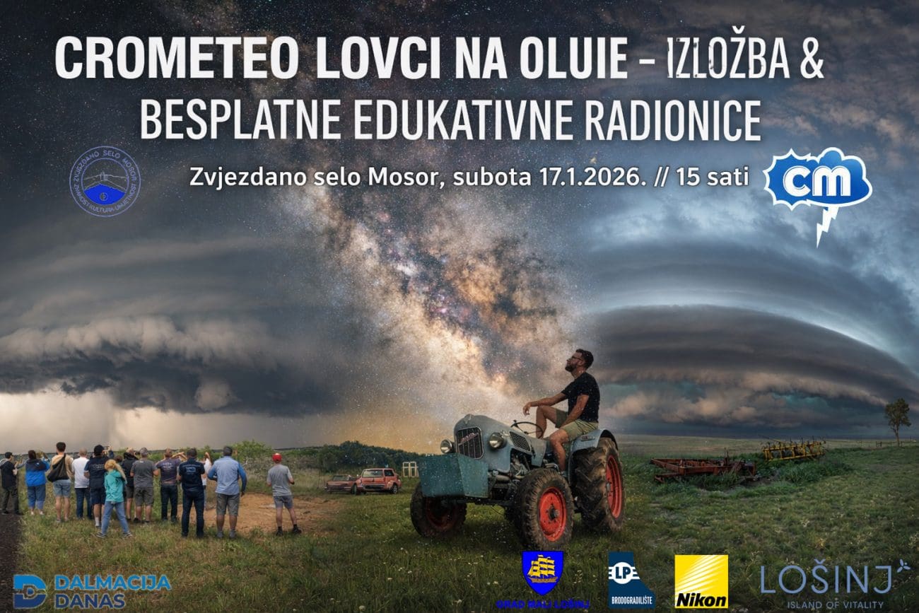 Najpoznatiji hrvatski lovac na tornada otvara izložbu i drži predavanje na Zvjezdanom selu Mosor, potom besplatna foto radionica!