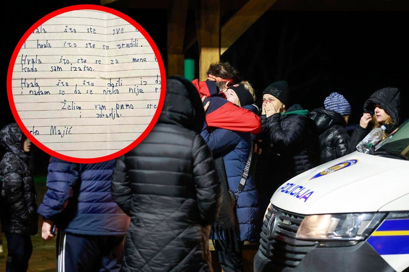 Poruka pronađenog dječaka koja dira srca: "Hvala što ste se trudili, nadam se da se nitko nije razbolio"